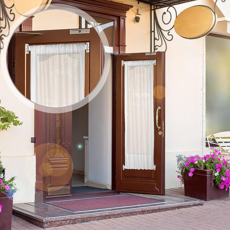 DoubleFill 4PCS sidelight curtain rods 8" - 12" flat curtain rod Sash Curtain Rods for Window Cupboard Closet - Image 5